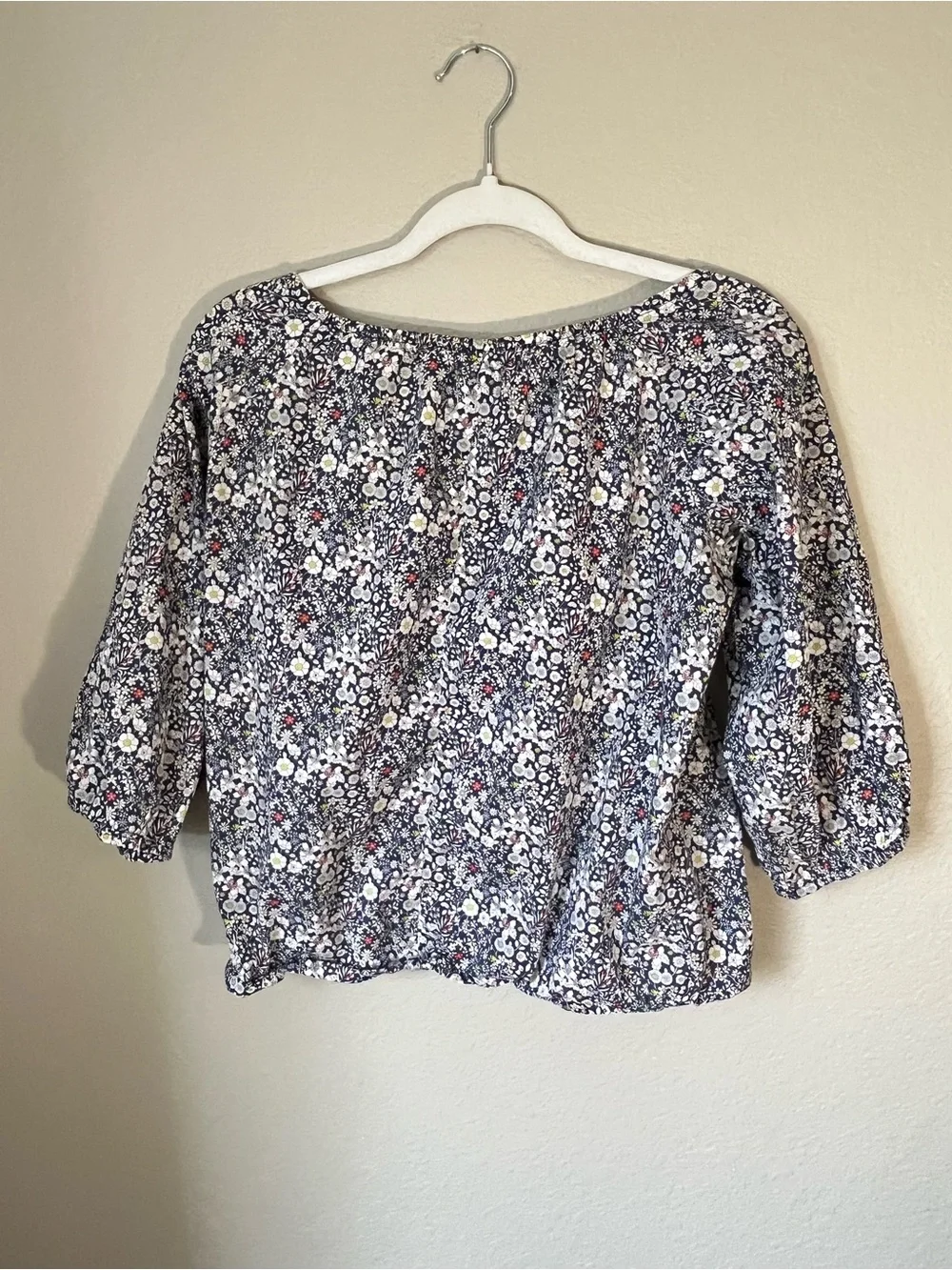 J.Crew Liberty London Floral Blouse XXS 100% Cotton Puff Sleeve Cottagecore Top